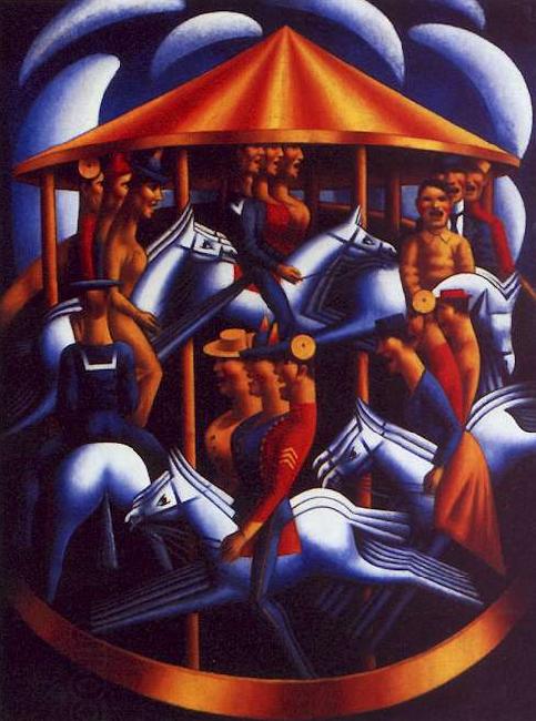 Mark Gertler The Merry Go Round China oil painting art